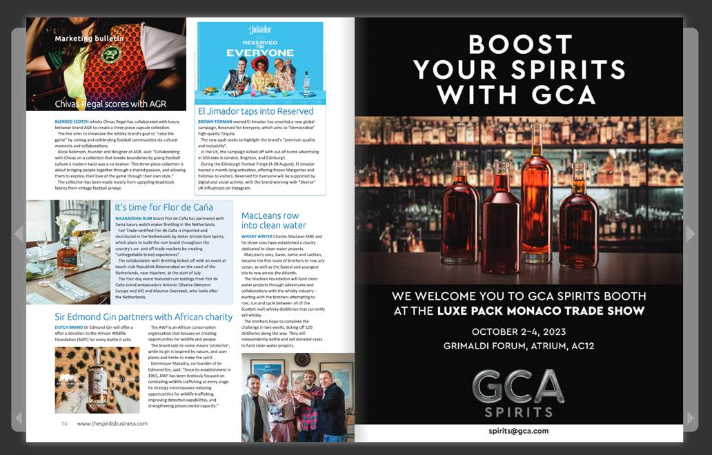 GCA is Featured in The Spirits Business Magazine!